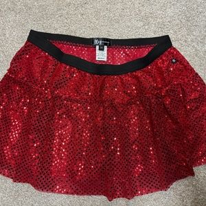 Sparkle Athletic - Classic Red Sparkle Running Skirt